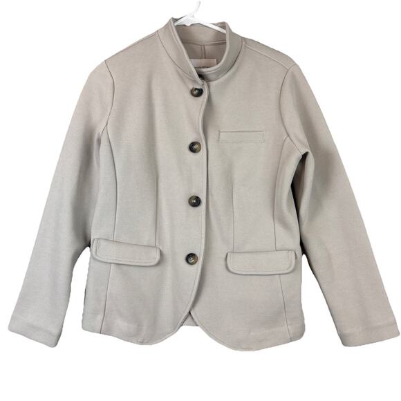 Banana Republic Beige Stand-Collar Blazer - Picture 2 of 8